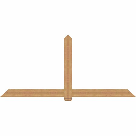 Ekena Millwork Eugene Smooth Timber Gable Bracket, Western Red Cedar, 96"W x 44"H x 1 1/2"D x 5 1/2"F, 11/12 Pitch GBW096X44X0206EUG00SWR